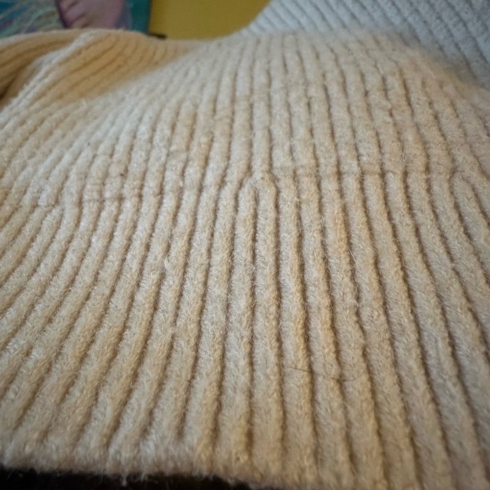 Zara Beige Ribbed Cardigan - Picture 6 of 7